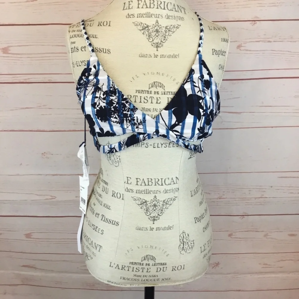 Lucky Brand On The Grid Reversible Bikini Top